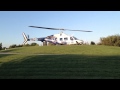 Mercy Air Bell 222 taking off at RCRMC