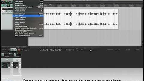 Reaper Tutorials: Saving Your Project Files