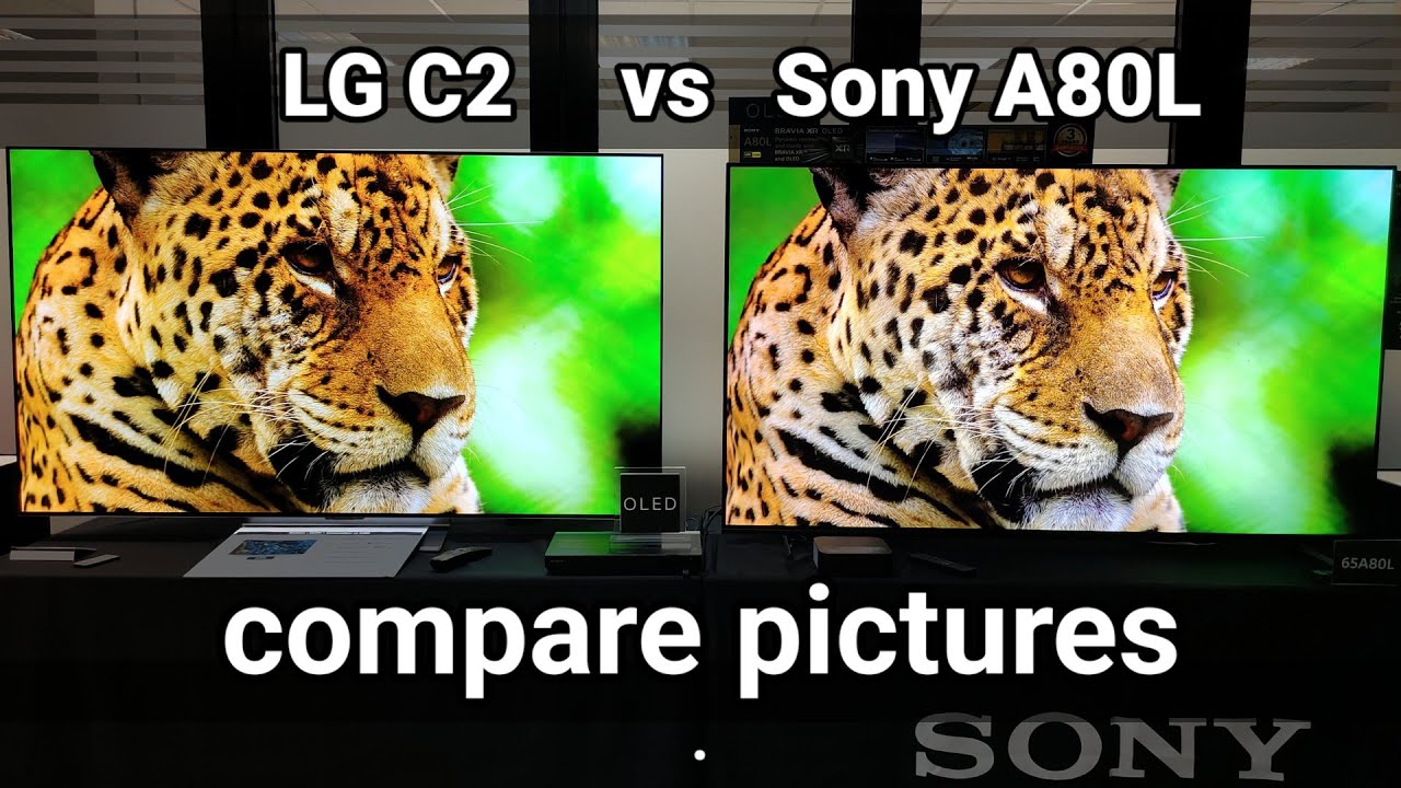 Sony A80L vs. LG C2 compare pictures YouTube