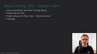 React Testing | 03.8 - Section Intro