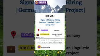 Sigma off Campus Hiring |German Linguistic Project |Apply Now|