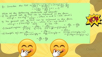CSIR NET NOV.2020 (PART 16) (PARTIAL DIFFERENTIAL EQUATIONS)