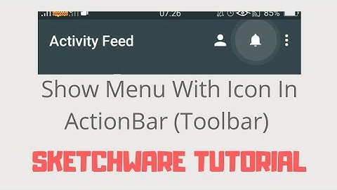 Show As Menu In ActionBar || Sketchware Tutorial