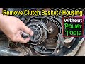 How to Remove STX125 Motorcycle Clutch Basket Nut - Clutch Holder Center Nut - DIY clutch holding