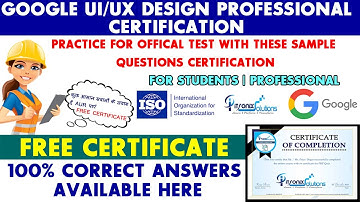 Google UI/UX Design Professional Certification | Get Free Certificate in 2 minutes - Quiz Answers