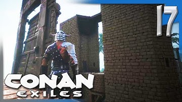 FROM THE STREAM - BUILDING THE GATEHOUSE! | Conan Exiles Multiplayer Gameplay/Let