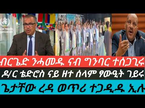 ብርጌድ ንሓመዱ ናብ ግንባር ተሰጋጊሩ/ ዶ/ር ቴድሮስ ናይ ዘተ ሰላም ፃውዒት ገይሩ/ ጌታቸው ረዳ ወጥሪ ተጋዲዱ ኢሉ