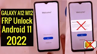 Samsung M12 FRP Bypass Android 11 Google account Lock Latest Security 2021 2022 | M127F FRP Bypass