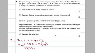 Edexcel A Level Maths Core 1: Jan 2010 Q7