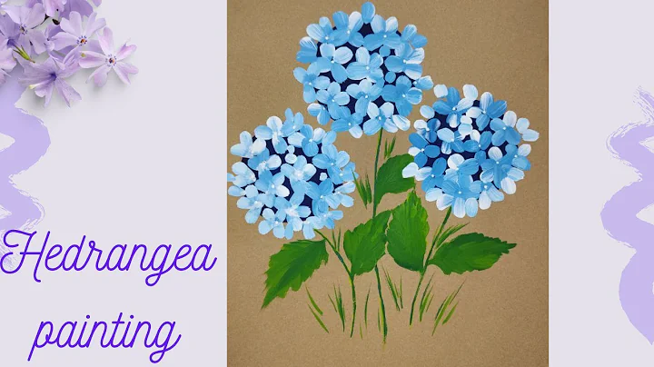 Easy Gouache Hydrangea for beginners
