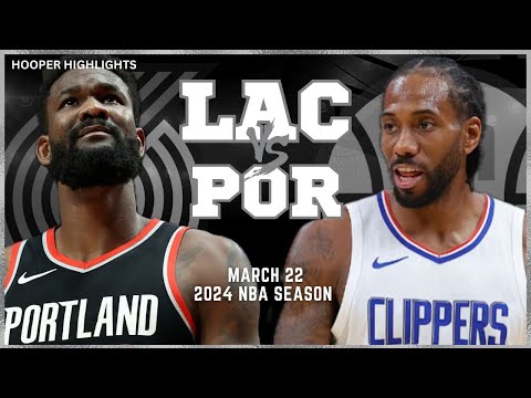 LA Clippers vs Portland Trail Blazers Full Game Highlights | Mar 22 | 2024 NBA Season