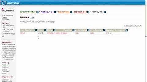 Release Test Planning
