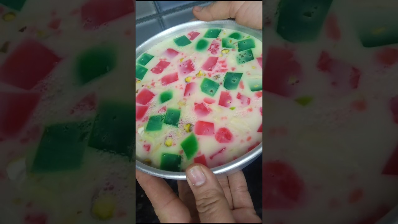 Creamy agar agar milk cake,no bake jelly pudding cake 
