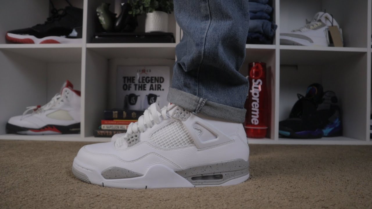 jordan 4 retro white oreo on feet