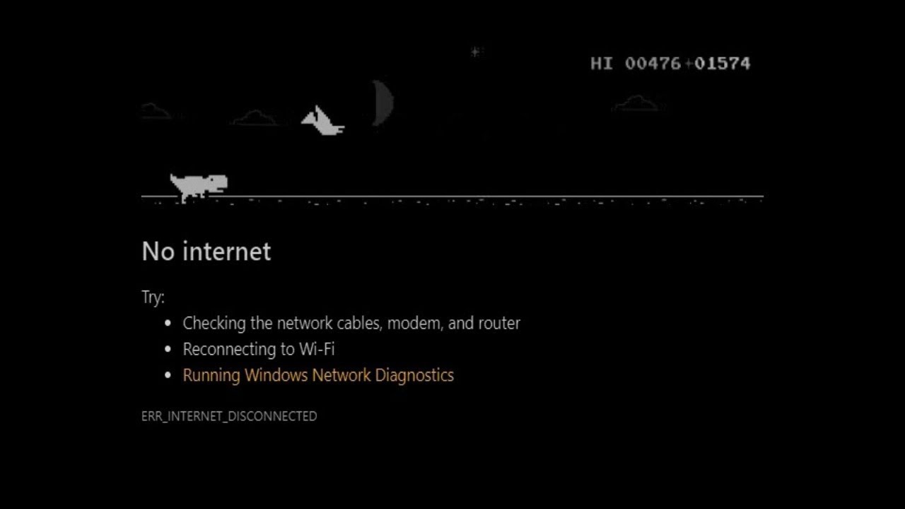 No Internet Dinosaur Game - YouTube