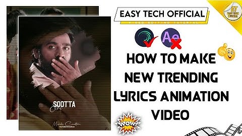 How To Make New Trending Lyrics Animation Whatsapp Status Tutorial AlightMotion Tutorial Tamil