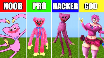 Pixel art Kissy Missy (Noob vs Pro vs Hacker vs God) in Minecraft