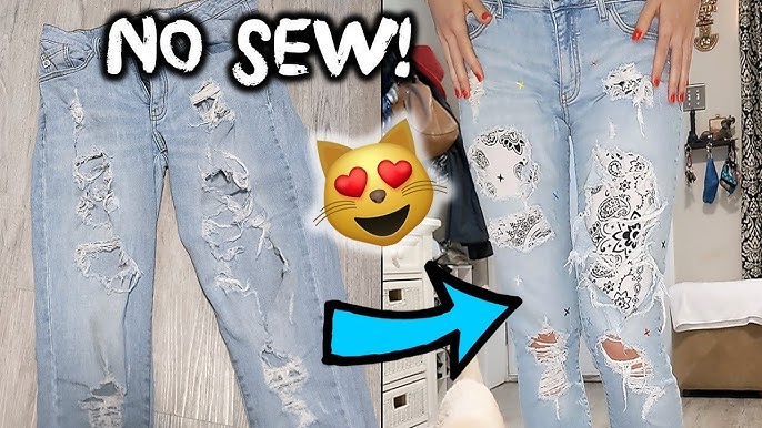 How to Fix Holes in Blue Jeans - The Happy Housewife™ :: Home Management