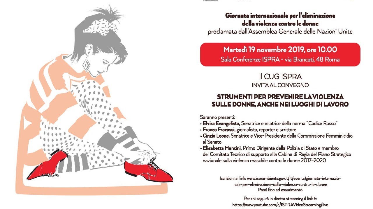 Convegno Celebrativo Della Giornata Internazionale Per L Eliminazione Della Violenza Sulle Donne Organizzato Dal Cug Ispra Italiano