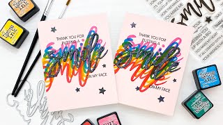 Rainbow Off-Set Smile Card