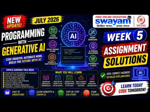 Programming with Generative AI Week 5 Assignment Answers 2026 | NPTEL July 2026 | NPTEL