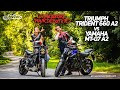 TRIUMPH TRIDENT 660 A2 vs YAMAHA MT-07 A2 l DUEL MOTORLIVE