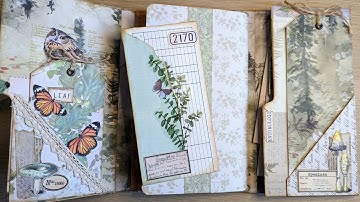 Trifold Altered File Folder Folio Journal (Part 3) ~ Using Up Digitals ~ Craft With Me