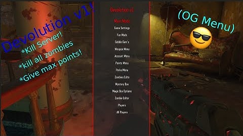 Black ops Zombies Devolution Mod Menu showcase!