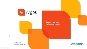 Argos 5.4 Report Writer Training