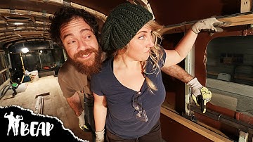 Preparing Walls For Skoolie Interior Build | Long Furring Strips | Bus Conversion