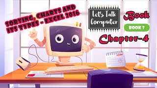 Chapter-4 ll Sorting, charts and its types - Excel 2016 ll Book-7 II Dihital India