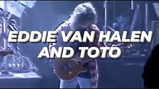 New footage of Eddie Van Halen with Steve Lukather and Toto jamming Jimmy Hendrix "Fire" in 1992