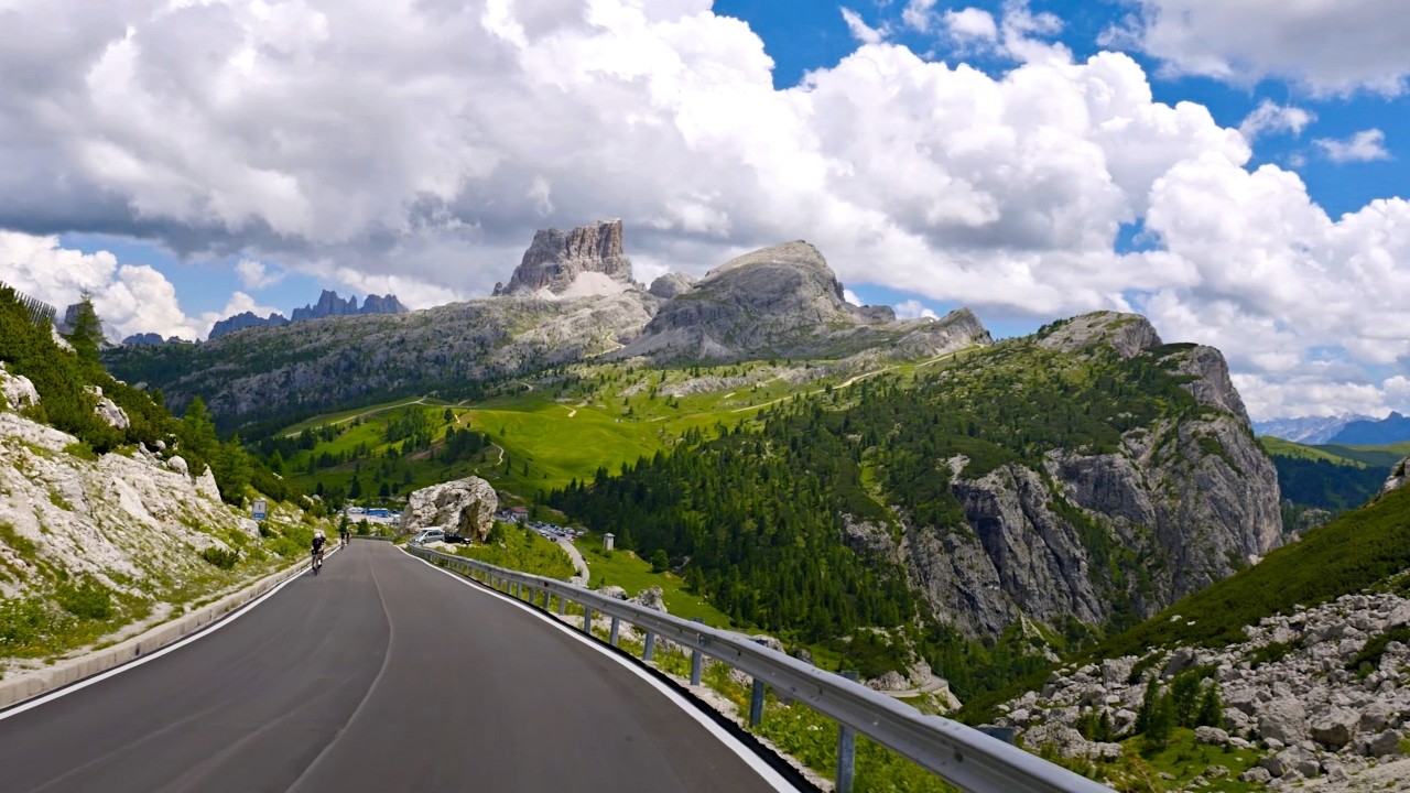 Dolomites Scenic Drive 4K | Corvara - Valparola Pass - Falzarego Pass - Cortina d'Ampezzo