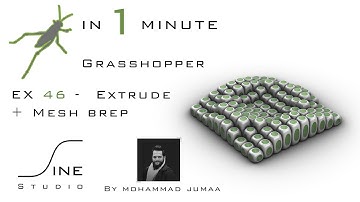 Grasshopper in 1 minute - EX 46 - Extrude + Mesh brep
