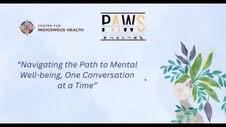 PAWS Mental Health and Wellbeing Webinar