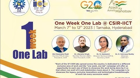 One Week One Lab - Inaugural Event on 07.03.2023