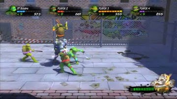 TMNT:Turtles in Time Re-Shelled 4 player gameplay