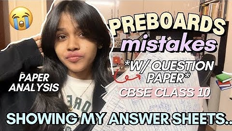 This One Mistake Cost Me Marks 😭 | Preboard Answer Sheet + Question Paper Class 10