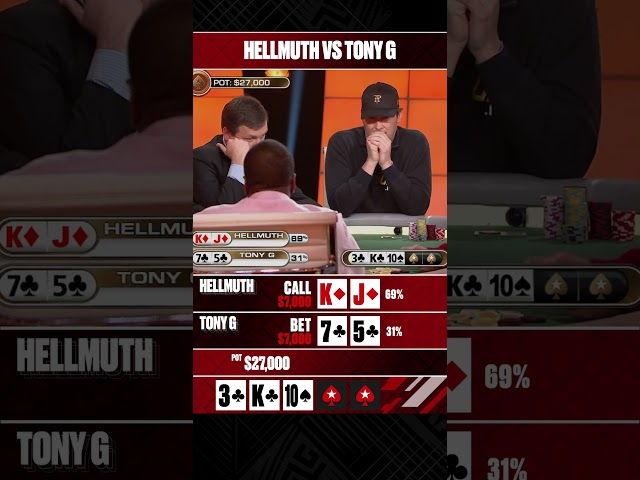 #TonyG bluffs #Hellmuth