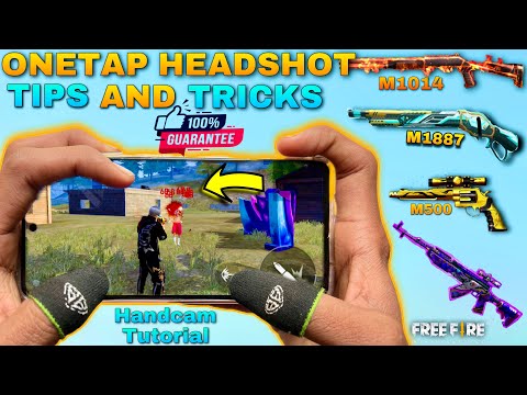 free fire one tap headshot tips and tricks full tutorial with handcam