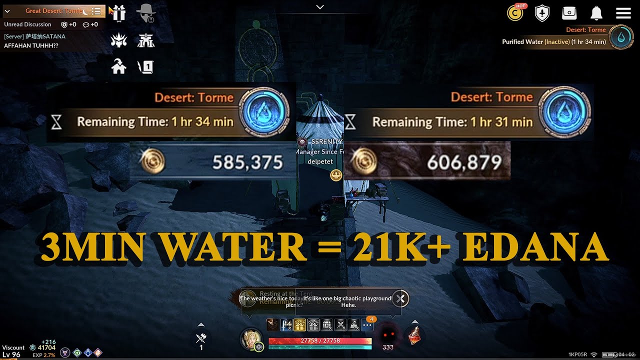 Black Desert Mobile How Do I Get Edana Coin!? 3MINUTE WATER 21K