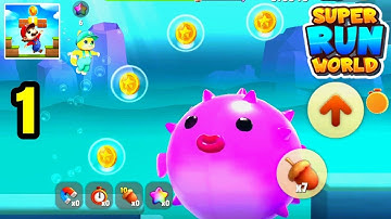 Super Run 🏃‍♀️ World. Level 1-5. Gameplay Walkthrough (iOS,Andriod).