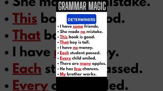 👉💯 Learn Determiners in easy way 🚀 | 🔥Beginner Friendly 🤯💫
