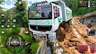 BharatBenz 12 Wheeler Tipper Truck - Extreme Offroad Gameplay | Bus Simulator Indonesia Mods Update  screenshot 5