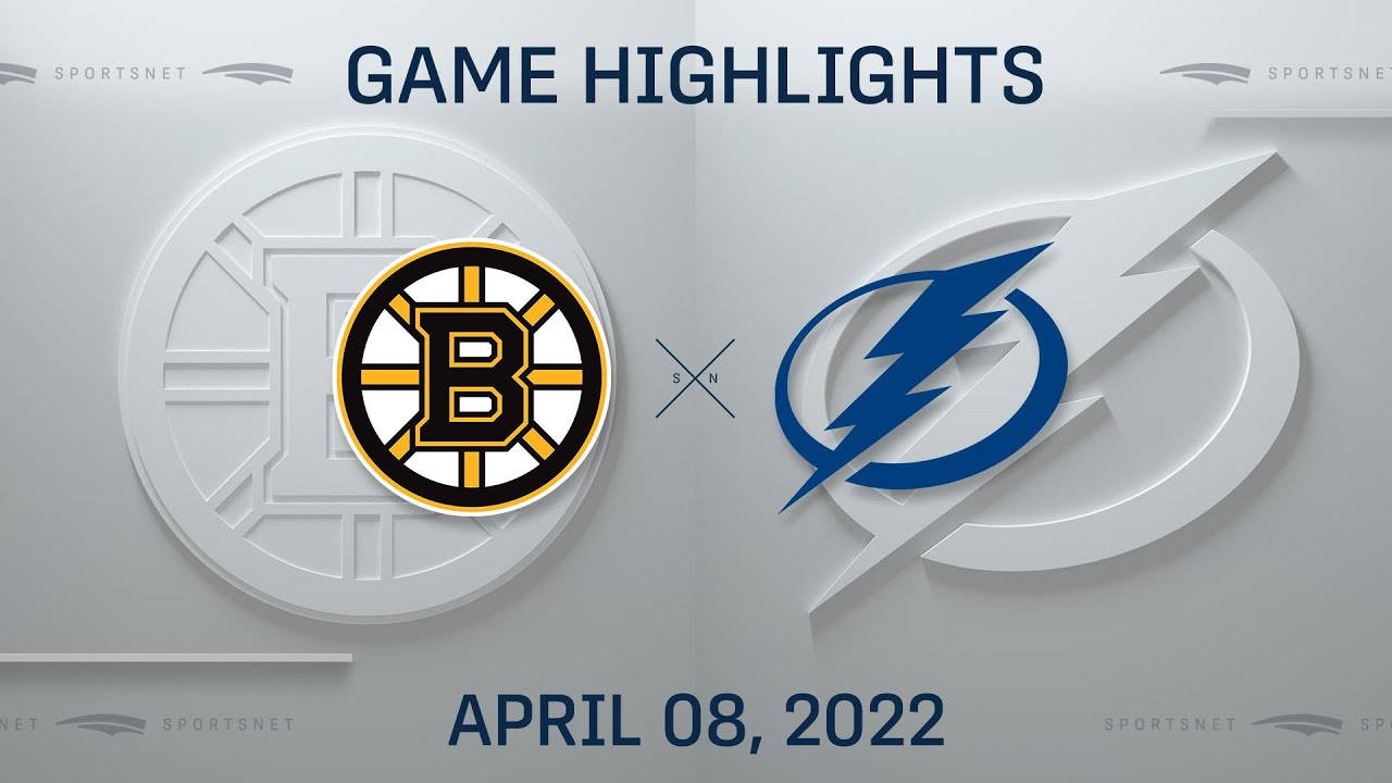 NHL Highlights | Bruins vs. Lightning – Apr 8, 2022