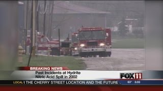 Past Hydrite Chemical incidents