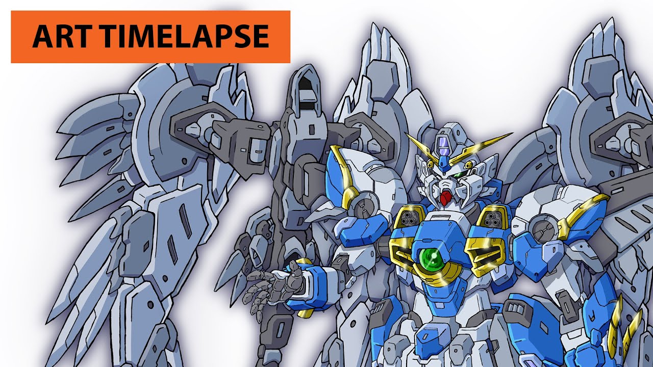 ART TIMELAPSE: Open Binders for Wing Gundam HYC (fan design)