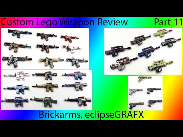 Lot d'armes blasteur mitraillette type lego pour clones