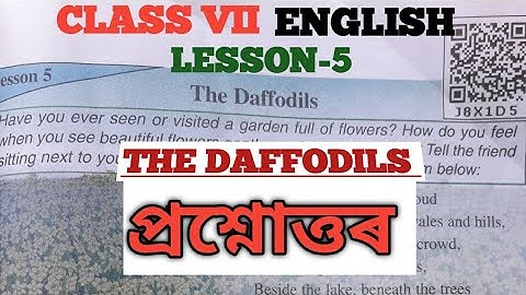 The Daffodils questions and answer