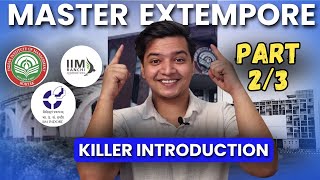 IPM Interview: BEST Introduction and Extempore | Part 2